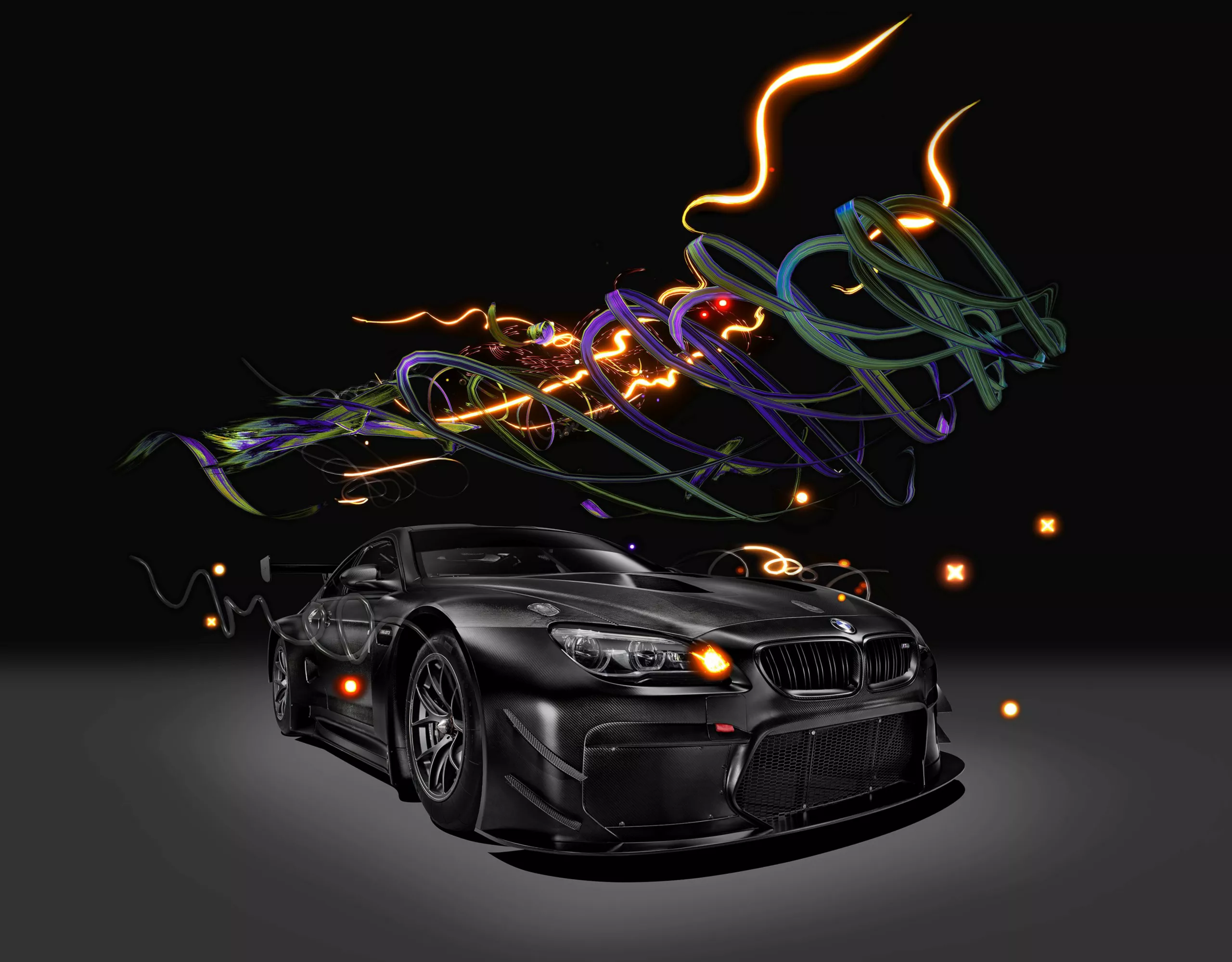  BMW M6 GT3 Art Car by artist Cao Fei, inspired by digital culture and virtual racing aesthetics.